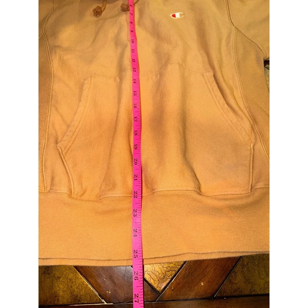 Champion‎ Reverse Weave Pullover Hoodie Sweatshirt Men's Small Tan